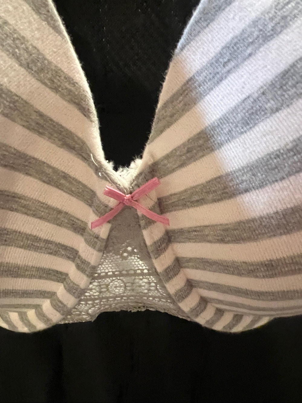 Cacique brand grey/white strip bra size 34 H - Picture 5 of 11